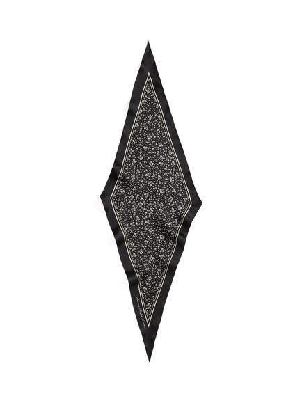 Lauren Ralph Lauren Floral Print Diamond Silk Scarf, Black - view 2, Black