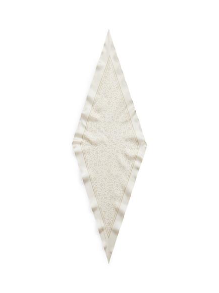 Lauren Ralph Lauren Floral Print Diamond Silk Scarf, Mascarpone Cream - view 2, Mascarpone Cream