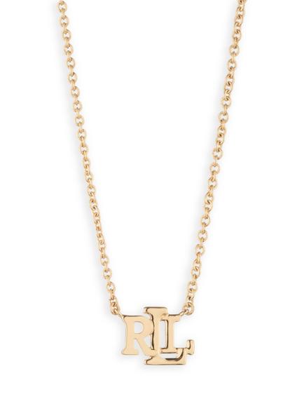 Lauren Ralph Lauren Logo Necklace, Gold, Gold