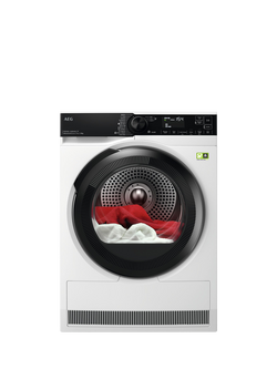 AEG OUTLET TR948V4BC Freestanding Tumble Dryer, 8kg Load, Like New, White, White
