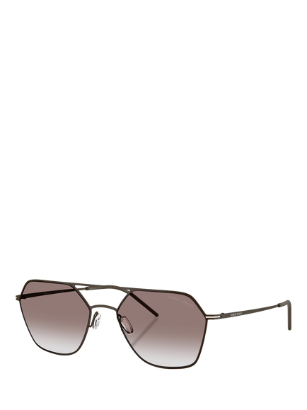 Giorgio Armani AR6185 Men's Square Sunglasses, Matte Brown/Brown Gradient, Matte Brown/Brown Gradient