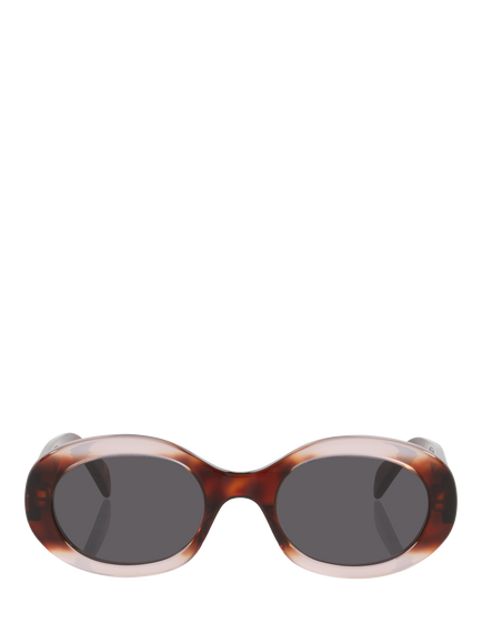 Celine CL000312 Women's Oval Sunglasses, Tortoise Orange/Grey - view 2, Tortoise Orange/Grey