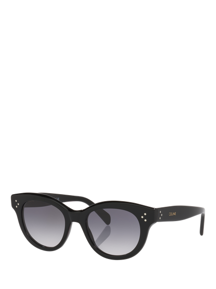 Celine CL000622 Women's Oval Sunglasses, Black/Grey Gradient, Black/Grey Gradient