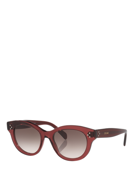 Celine CL000622 Round Frame Sunglasses, Red/Brown, Red/Brown Gradient