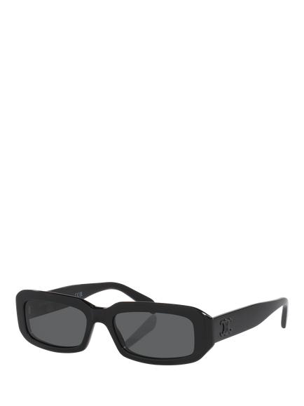 Celine 0CL000626 Women's Rectangular Sunglasses, Black, Black