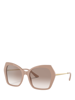 Dolce & Gabbana DG4399 Women's Butterfly Sunglasses, Camel/Blush Gradient, Camel/Blush Gradient