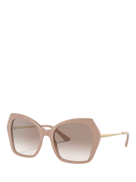 Dolce & Gabbana DG4399 Women's Butterfly Sunglasses, Camel/Blush Gradient, Camel/Blush Gradient