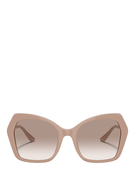 Dolce & Gabbana DG4399 Women's Butterfly Sunglasses, Camel/Blush Gradient - view 2, Camel/Blush Gradient
