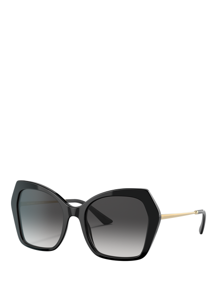 Dolce & Gabbana DG4399 Women's Butterfly Sunglasses, Black/Grey Gradient, Black/Grey Gradient