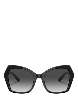 Dolce & Gabbana DG4399 Women's Butterfly Sunglasses, Black/Grey Gradient - view 2, Black/Grey Gradient