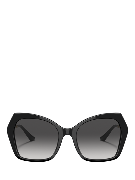 Dolce & Gabbana DG4399 Women's Butterfly Sunglasses, Black/Grey Gradient - view 2, Black/Grey Gradient