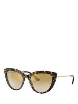 Dolce & Gabbana DG4408 Women's Butterfly Sunglasses, Cube Black Gold/Yellow Gradient, Cube Black Gold/Yellow Gradient