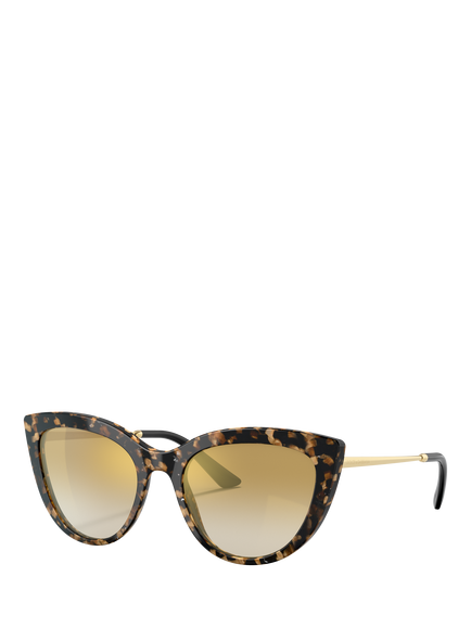 Dolce & Gabbana DG4408 Women's Butterfly Sunglasses, Cube Black Gold/Yellow Gradient, Cube Black Gold/Yellow Gradient