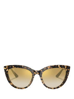 Dolce & Gabbana DG4408 Women's Butterfly Sunglasses, Cube Black Gold/Yellow Gradient - view 2, Cube Black Gold/Yellow Gradient