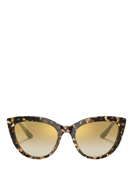 Dolce & Gabbana DG4408 Women's Butterfly Sunglasses, Cube Black Gold/Yellow Gradient - view 2, Cube Black Gold/Yellow Gradient
