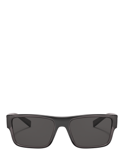 Dolce & Gabbana DG6149 Rectangular Sunglasses, Transparent Grey/Black - view 2, Transparent Grey/Black