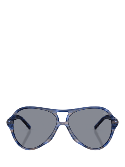 Diesel DL2013U Men's Aviator Sunglasses, Striated Blue/Grey - view 2, Striated Blue/Grey