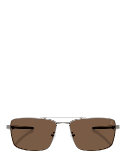 Scuderia Ferrari FZ5001 Men's Sunglasses, Silver/Brown - view 2, Silver/Brown