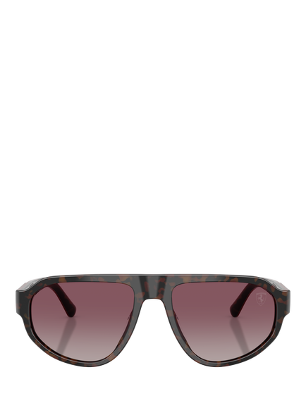 Scuderia Ferrari FZ6027U Men's Irregular Frame Sunglasses, Havana/Red - view 2, Burgundy Havana/Red Gradient
