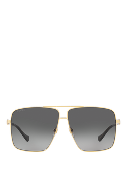 Gucci GC001815 Men's Aviator Sunglasses, Gold/Grey Gradient - view 2, Gold/Grey Gradient
