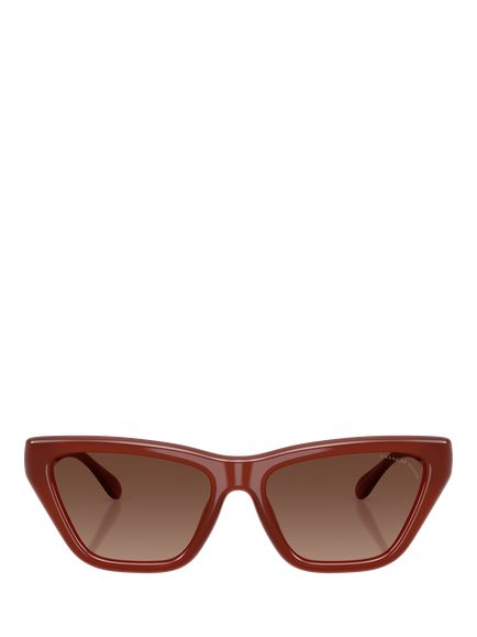 Coach HC8449U Women's Polarised Cat's Eye Sunglasses, Hazelnut/Brown - view 2, Hazelnut/Brown
