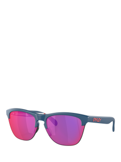 Oakley OO9374 Unisex Square Sunglasses, Matte Poseidon/Mirror Pink, Matte Poseidon/Mirror Pink