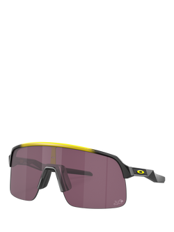 Oakley OO9463 Men's Wrap Sunglasses, Yellow Grey Fade/Purple, Yellow Grey Fade/Purple