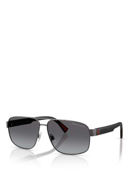 Ralph Lauren PH3165 Men's Aviator Sunglasses, Dark Gunmetal, Dark Gunmetal/Grey Gradient