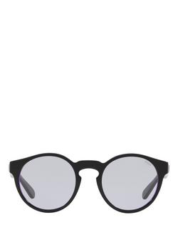 Polo Ralph Lauren PH4101 Men's Oval Sunglasses, Shiny Black On Purple/Lilac - view 2, Shiny Black On Purple/Lilac