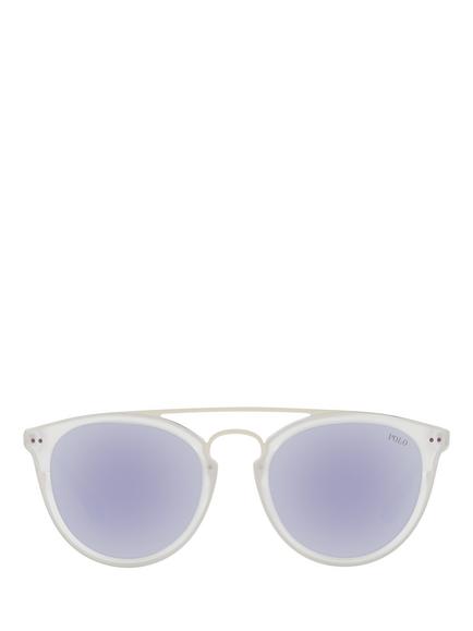 Polo Ralph Lauren PH4121 Unisex Oval Sunglasses - view 2, Matte Crystal/Lilac