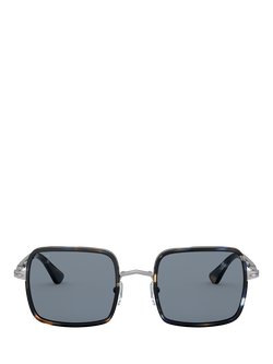 Persol PO2475S Men's Square Sunglasses, Blue Striped Grey/Blue - view 2, Blue Striped Grey/Blue