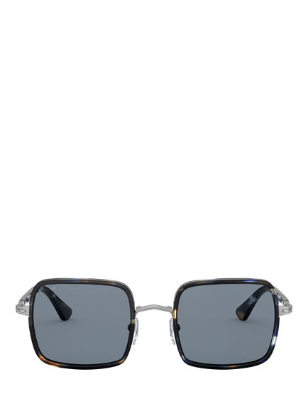 Persol PO2475S Men's Square Sunglasses, Blue Striped Grey/Blue - view 2, Blue Striped Grey/Blue