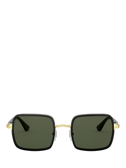 Persol PO2475S Men's Square Sunglasses, Black/Green - view 2, Black/Green