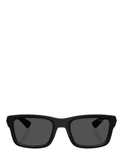 Prada Prada Linea Rossa PS B10S Men's Rectangular Sunglasses - view 2, Matte Black/Grey