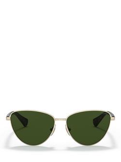 Ralph By Ralph Lauren RA4134 Women's Cat Eye Sunglasses, Shiny Pale Gold/Green - view 2, Shiny Pale Gold/Green