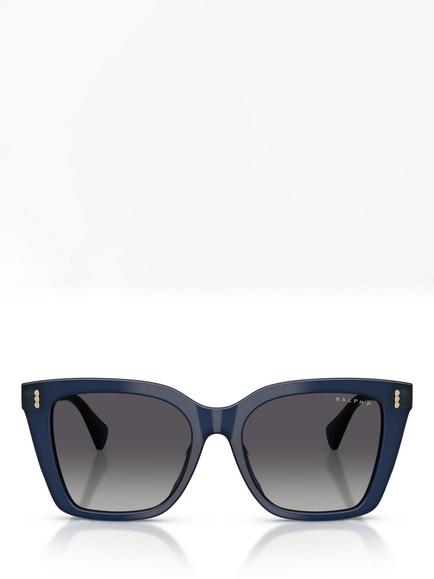 Ralph Lauren RA5349U Women's Square Sunglasses, Blue/Grey - view 2, Transparent Blue/Grey Gradient