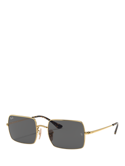 Ray-Ban RB1969 Men's Rectangular Sunglasses, Arista Gold/Grey, Arista Gold/Grey