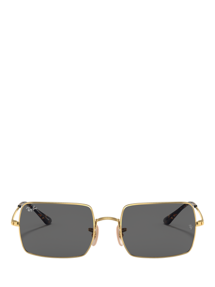 Ray-Ban RB1969 Men's Rectangular Sunglasses, Arista Gold/Grey - view 2, Arista Gold/Grey