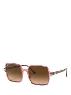 Ray-Ban RB1973 Unisex Round Sunglasses, Transparent Pink, Transparent Pink