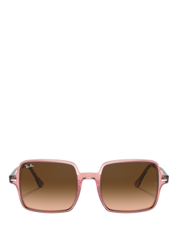 Ray-Ban RB1973 Unisex Round Sunglasses, Transparent Pink - view 2, Transparent Pink