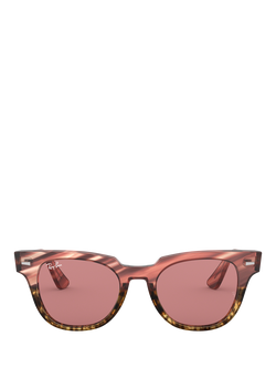 Ray-Ban RB2168 Unisex Square Sunglasses, Translucent Pink - view 2, Translucent Pink