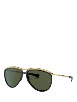 Ray-Ban RB2219 Unisex Oval Sunglasses, Black, Black