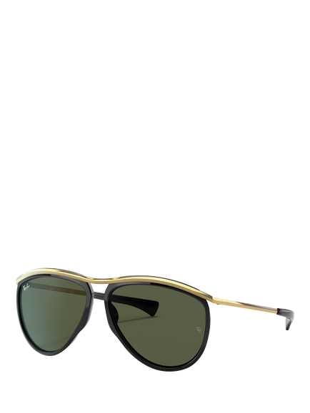 Ray-Ban RB2219 Unisex Oval Sunglasses, Black, Black