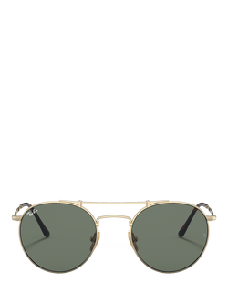 Ray-Ban RB8147 Unisex Round Sunglasses, Gold - view 2, Gold
