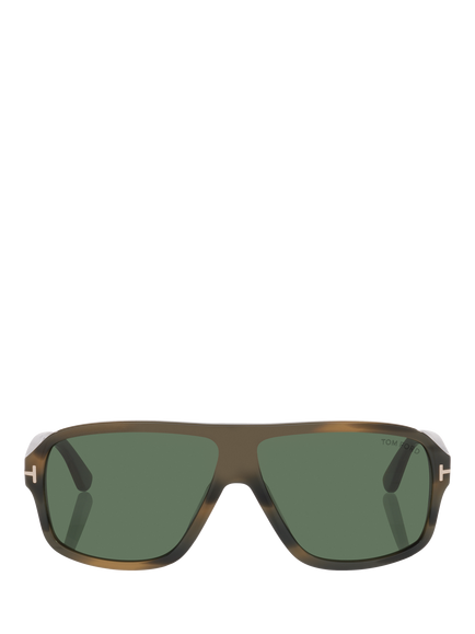 TOM FORD TR002345 Men's Aviator Sunglasses, Tortoise/Green - view 2, Tortoise/Green