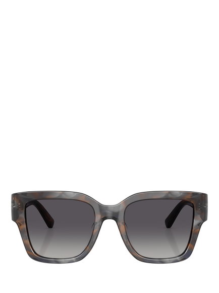 Tory Burch TY7228U Women's Square Sunglasses, Blue Smoke Tortoise/Grey Gradient - view 2, Blue Smoke Tortoise/Grey Gradient