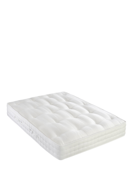 John Lewis OUTLET Waitrose Wool NO. 3 Pocket Spring Mattress, Soft/Medium Tension, Small Double, Like New, White