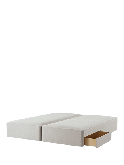 John Lewis OUTLET Pocket Sprung 2 Drawer Divan Base, Super King Size, Like New, Grey, Grey