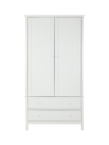 John Lewis OUTLET Wilton 2 Door Wardrobe, Like New, White, White
