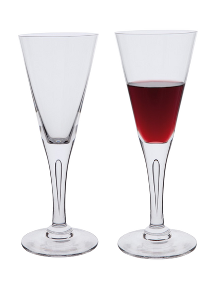 Dartington Crystal Sharon Goblet Wine Glass, Set of 2, 210ml, Clear, Clear